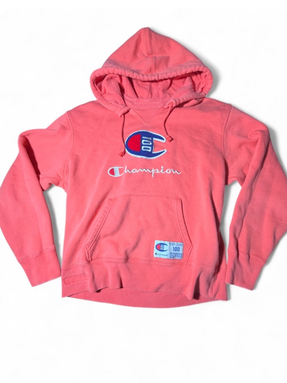 Champion 100th Anniversary Pink Pullover Hoodie Century Collection Large